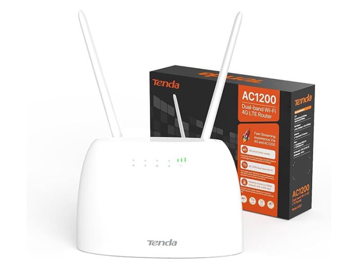 Tenda 4G07 Cat4 4G LTE Router with AC1200 Dual Band