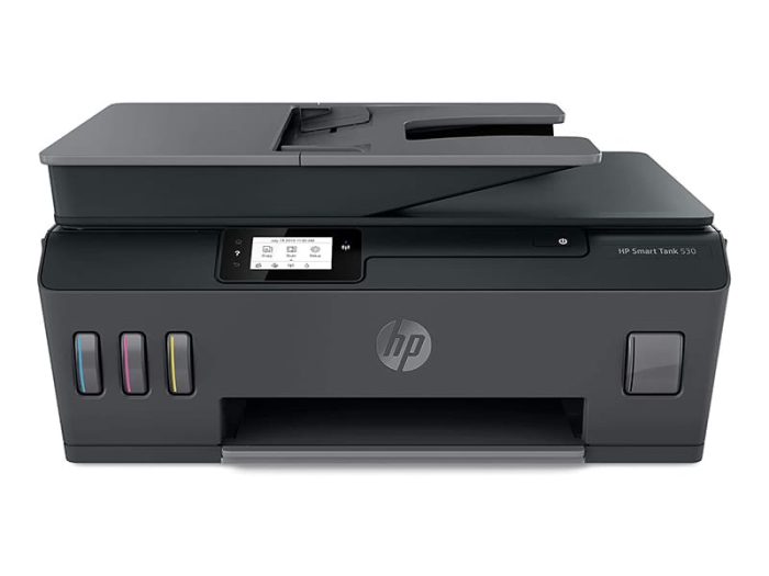 HP Smart Tank 530 Wireless All In One Printer, Print, Scan, Copy, Print up to 18000 black or 8000 color pages - Gray [4SB24A]