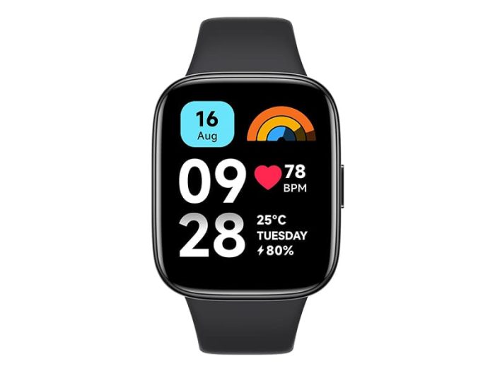 Xiaomi Redmi Smart Watch 3 Active Black| 1.83 Inch Big LCD Display, 5ATM Water Resistant, 12 Days Battery Life, GPS, 100+ Workout Mode, Heart Rate Monitor, Full Scale Fitness Tracking