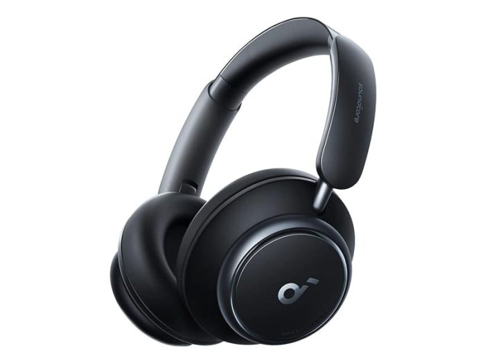 Soundcore by Anker Space Q45 Adaptive Noise Cancelling Headphones, Ultra Long 50H Playtime, App Control, Hi-Res Sound with Details, Bluetooth 5.3, Ideal for Traveling Black, A3040011, A3040, Medium