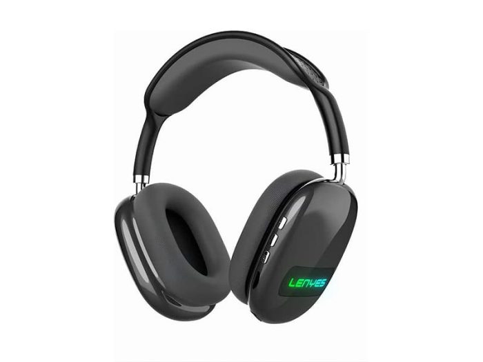 Lenyes LH76 TWS Wireless Headphone, 40mm Speaker, 2.402-2.480 GHz Frequency Range, LED Light, 5.0 Bluetooth, Built-in Mic, 400mAh Battery Capacity, Up to 7 Hours Playing Time, Black | LH76