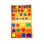 Wooden Educational Puzzle Set for Kids – Numbers 1 to 20 and Shapes, Colourful Learning Board for Early Math and Geometry Skills Development, 2-in-1 Interactive Learning Toy