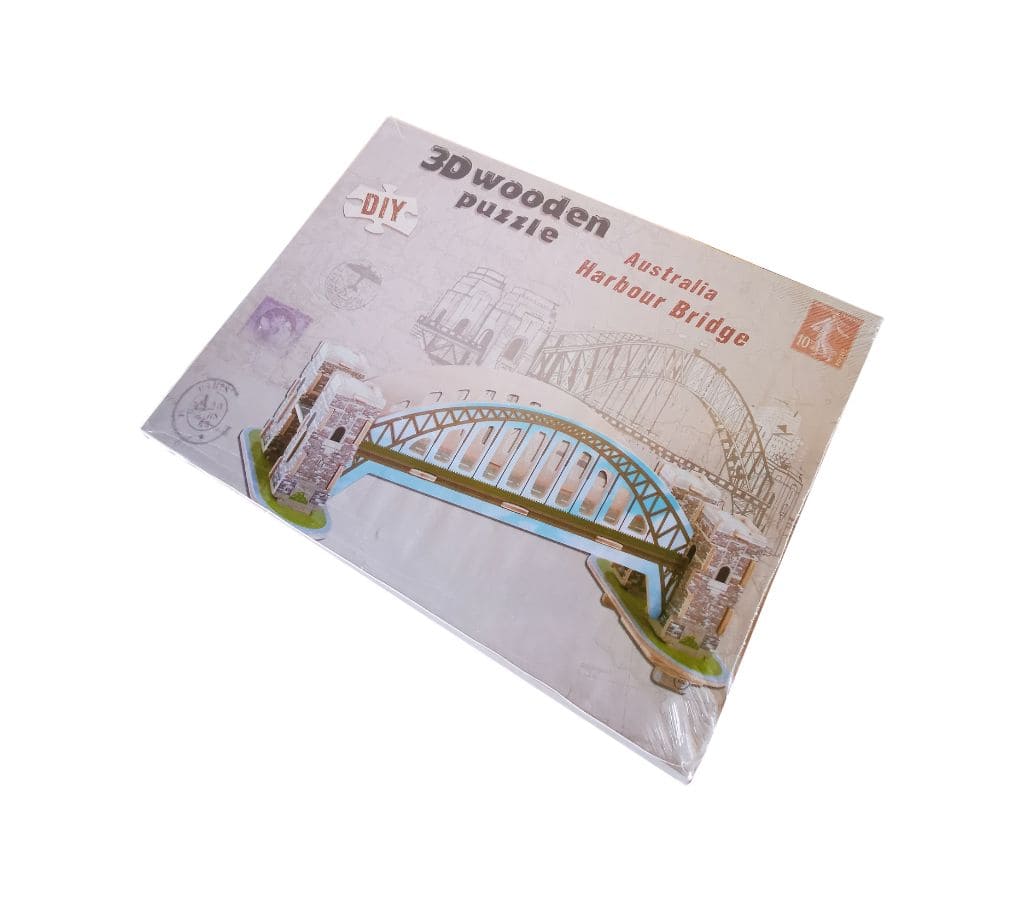 3D Wooden Puzzle DIY Kit Australia Harbour Bridge Model – Educational Architecture Building Set for Kids and Adults, Perfect STEM Learning Toy - Image 2