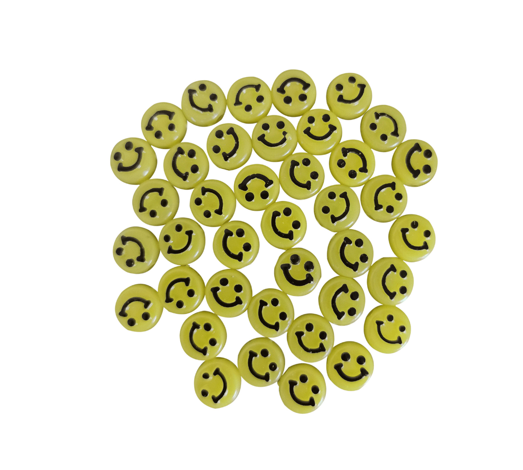 Acrylic Smiley Face Beads – Colorful Round Beads for DIY Jewelry Making, Bracelets, Earrings, Necklaces, Keychains, Crafts & Hair Accessories – Fun Craft Supplies for Kids & Adults ( 300 Pcs) - Image 3