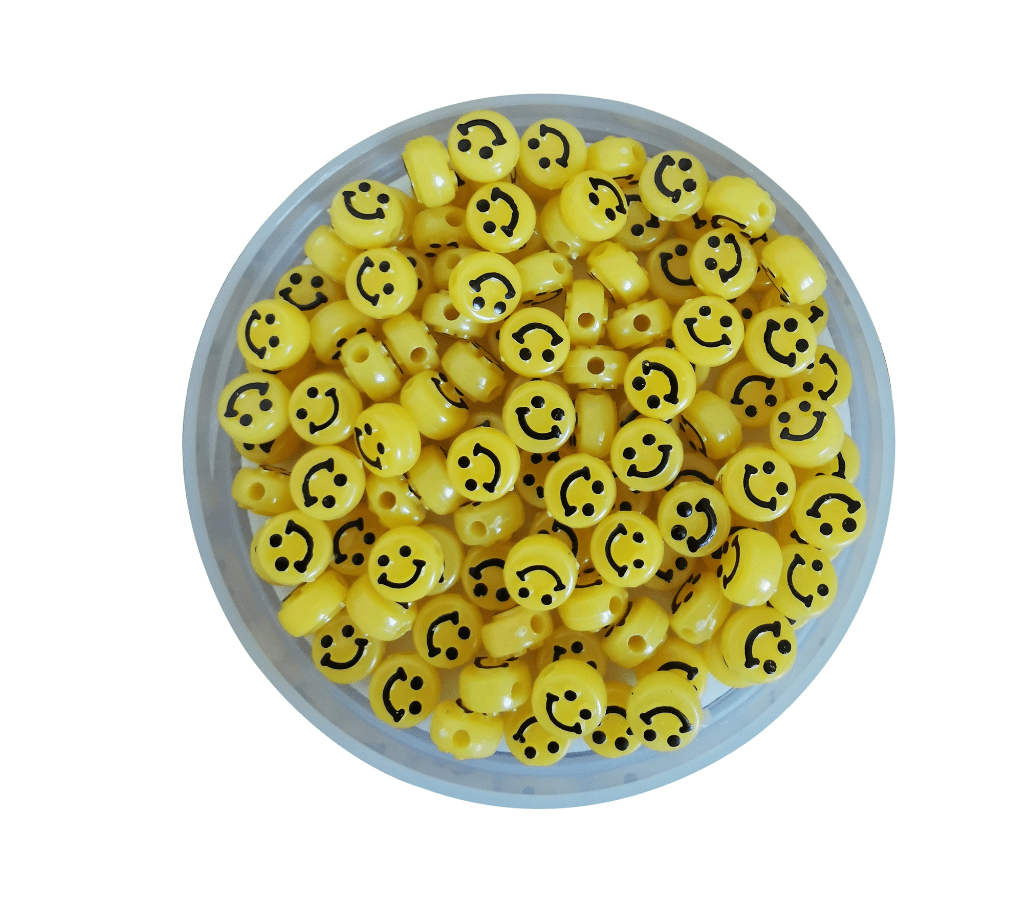 Acrylic Smiley Face Beads – Colorful Round Beads for DIY Jewelry Making, Bracelets, Earrings, Necklaces, Keychains, Crafts & Hair Accessories – Fun Craft Supplies for Kids & Adults ( 300 Pcs) - Image 2
