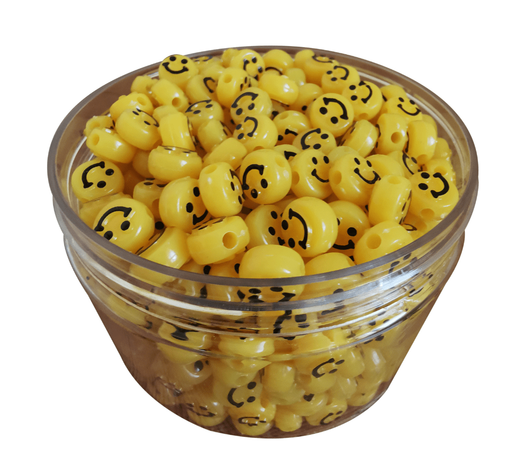 Acrylic Smiley Face Beads – Colorful Round Beads for DIY Jewelry Making, Bracelets, Earrings, Necklaces, Keychains, Crafts & Hair Accessories – Fun Craft Supplies for Kids & Adults ( 300 Pcs) - Image 4