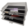 Acrylic Vanity Organizer with 3 Drawers – Clear Makeup Brush, Nail Polish & Lipstick Storage Holder for Bathroom