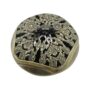 Vintage Floral Round Incense Burner – Perfect for Yoga and Meditation Spaces, Handcrafted Vintage Floral Pattern Round Incense Burner for Relaxation and Meditation