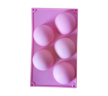 Large Half Sphere Silicone Mould – 5-Cavity Non-Stick Baking Tray Mold for Chocolate Bombs, Mousse, Cakes, and Desserts – Flexible, Food-Grade Bakeware