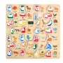 Learning Arabic Alphabet Wood Puzzle for Kids 3-8,Colorful Large Letters Arabic Recognition Puzzles Games Toy for Boys and Girls Early Educational Preschool Puzzle Toy Gift