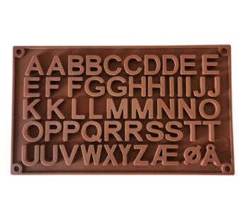 Premium Silicone Alphabet Letter Baking Mould Set – Complete A-Z Uppercase Letters with Special Characters, Flexible Non-Stick Brown Mold for DIY Cakes, Chocolates, Candies, and Crafts