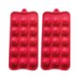 Silicone Ice Cube Mould Tray, 15-Cavity Sphere Ball Shape, Pack of 2 in Red – Flexible, Non-Stick Ice Ball Maker for Cocktails, Whiskey, Juice, and Cold Beverages