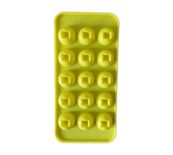 15-Cavity Silicone Ice Cube Tray Mould with Round and Square Shapes – Flexible, Non-Stick Mold for Ice, Chocolate, Candy, and DIY Crafts