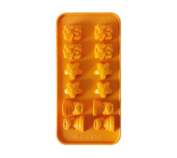 Silicone Ice Cube Tray with Stars and Gift Box Shapes – 12-Cavity Non-Stick Mold for Ice, Chocolate, Candy, and Crafts – Flexible, Food-Grade Silicone Bakeware