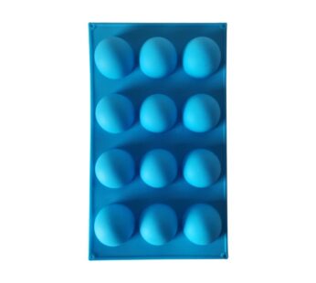 Silicone Sphere Mould – 12-Cavity Semi-Round Ball Shape Mold for Chocolate, Candy, Jelly, Ice, and Baking – Flexible, Non-Stick, Food-Grade Bakeware