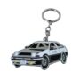High-Quality GMC Retro Sports Car Metal Keychain with Sleek Silver and Black Enamel Coating – Ideal Gift for Auto Enthusiasts