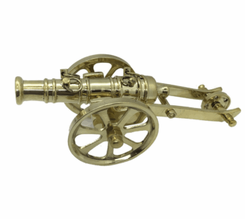 Decorative Metal Cannon Replica with Rolling Wheels – Unique Housewarming Gift and Home Décor Piece for Living Room, Office Desk, or Study – Classic Artillery Model for Collectors and Gifting