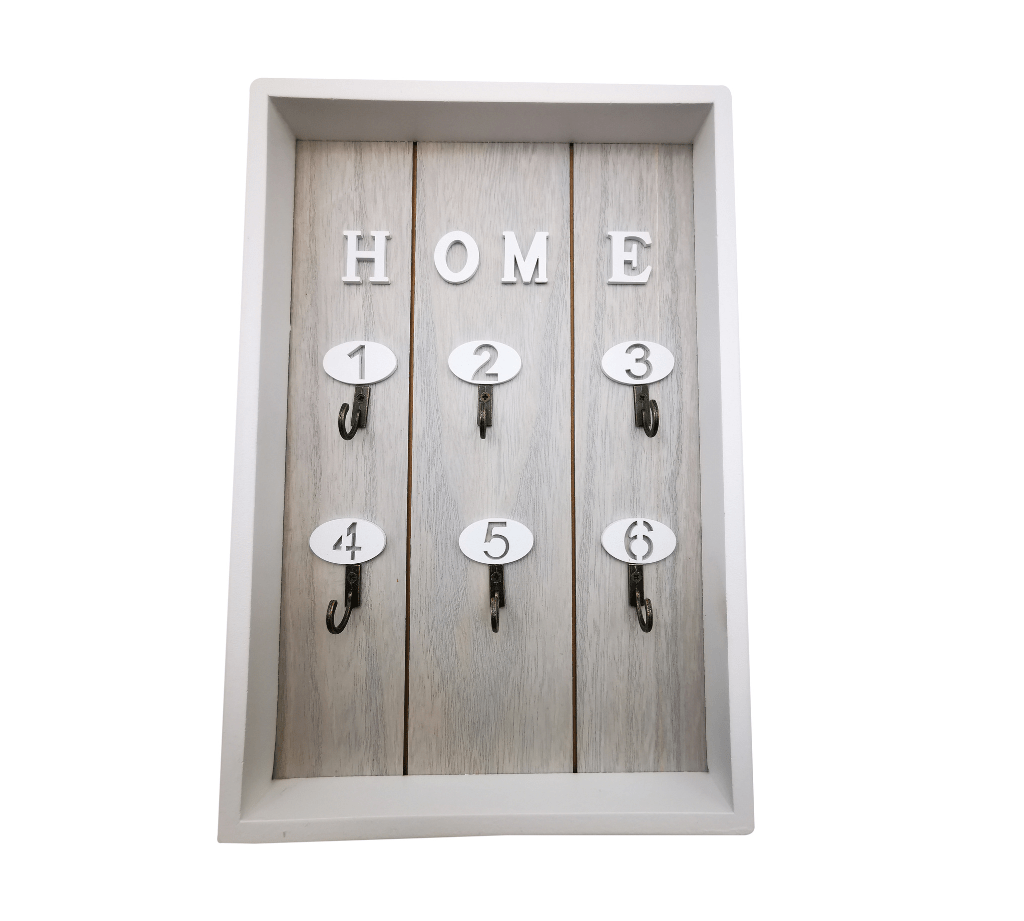 Wall Mounted Wooden Key Holder with Hooks – Cute House-Shaped Key Hanger Cabinet Rack for Home Entryway & Office – Decorative Key Box Organizer for Wall - Image 3