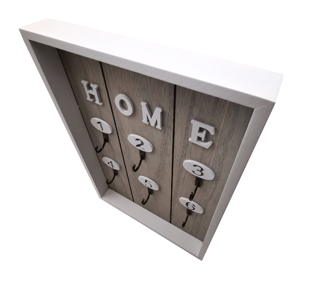 Wall Mounted Wooden Key Holder with Hooks – Cute House-Shaped Key Hanger Cabinet Rack for Home Entryway & Office – Decorative Key Box Organizer for Wall - Image 2