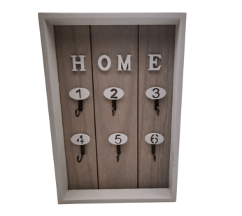 Wall Mounted Wooden Key Holder with Hooks – Cute House-Shaped Key Hanger Cabinet Rack for Home Entryway & Office – Decorative Key Box Organizer for Wall