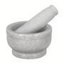 Handmade Natural White Marble Mortar & Pestle 4x4 Inch – Manual Spice Grinder, Garlic Crusher, Chutney Maker & Herb Mixer
